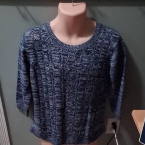Jason Maxwell Textured Blue Sweater